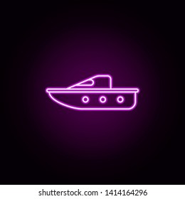 children boat neon icon. Elements of toys set. Simple icon for websites, web design, mobile app, info graphics