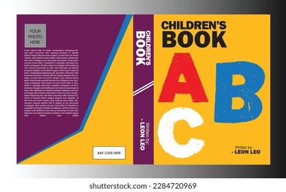 Children book cover template design