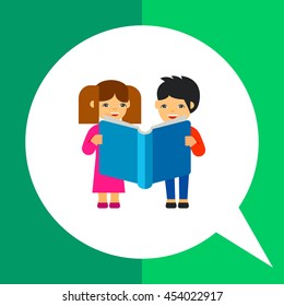 Children with Book Icon