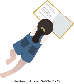 children book reading procumbent prone