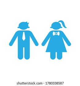 Children boy and girl icon design isolated on white background
