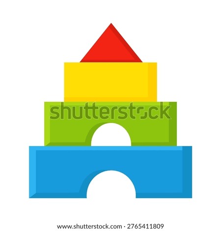 Children Building Blocks Toy Illustration