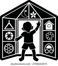 Crianças construindo com blocos coloridos, criando torres e estruturas. Uma cena alegre de brincadeira imaginativa e criatividade.