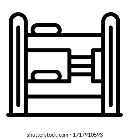 Icono de la litera para niños. Contorno niños ligar icono vectorial de lecho para el diseño web aislado en fondo blanco