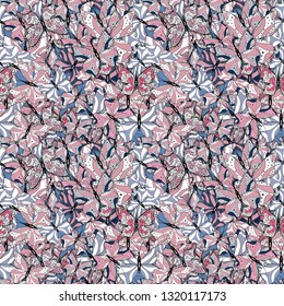 Children butterfly seamless pattern. Beautiful colorful butterflies on a neutral, blue and white background. Vector fashion butterflies wallpaper for child.