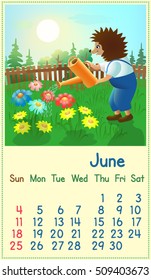 Children calendar for June 2017