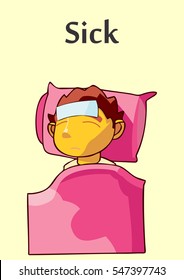 Children Card - Children Activity - Sick
