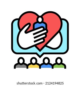 children care color icon vector. children care sign. isolated symbol illustration