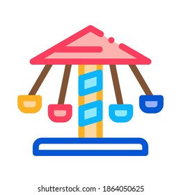 vector de icono de carrusel para niños. signo de carrusel de niños. ilustración de símbolo de color