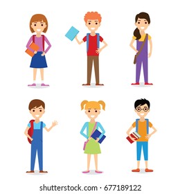 children cartoon education, school children