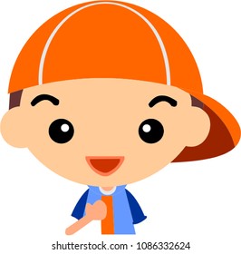 children cartoon logo design