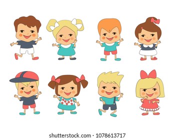 
children cartoon vector