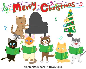Children and cats Christmas concert.