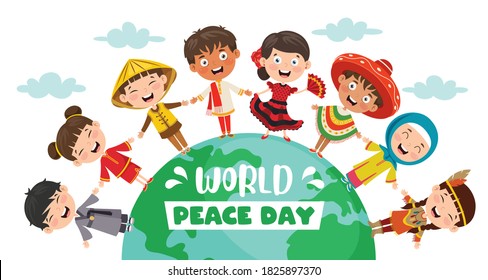 Children Celebrating World Peace Day