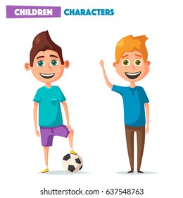 Children character. Cartoon vector illustration