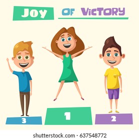 Children character. Cartoon vector illustration