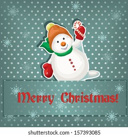 Children with Christmas card
