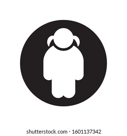 children in circle icon symbol vector flat isolated white background