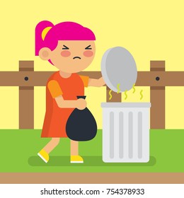 Children cleaning the house. Children doing house-core activities. Stay clean and healthy - education poster for children series.