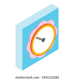 Children clock icon. Isometric illustration of children clock vector icon for web