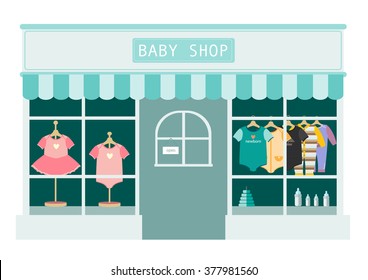 Children Clothes Shop ,shops And Stores Icons,Vector Illustration