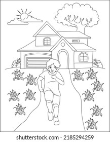 children coloring page for kids