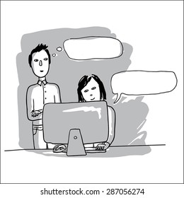 Children at the computer