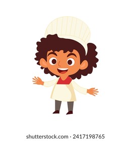 children cook vector illustration. Little chef vector illustration