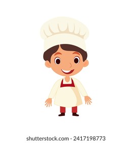children cook vector illustration. Little chef vector illustration