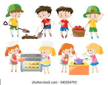 249 Clipart kids digging Images, Stock Photos & Vectors | Shutterstock