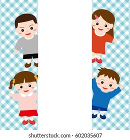 Children with copy space.