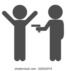 Children Crime vector icon. Style is flat symbol, gray color, rounded angles, white background.