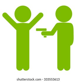 Children Crime vector icon. Style is flat symbol, eco green color, rounded angles, white background.