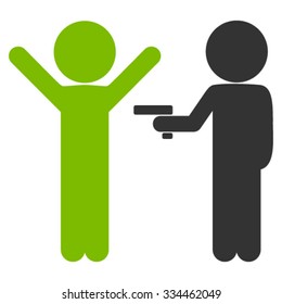 Children Crime vector icon. Style is bicolor flat symbol, eco green and gray colors, rounded angles, white background.