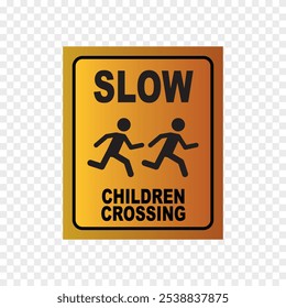 children crossing  sign , vector illustration