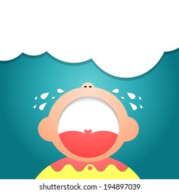 Children Cry illustrator Eps 10