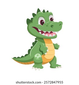 Children cute animals. Crocodile cartoon character. Lovely baby alligators. Vector Illustration.