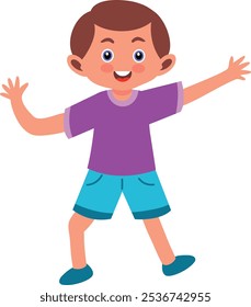 Children Day Character in Cute Cartoon Design, Vector Illustration.