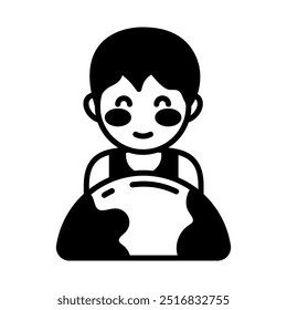 Kindertag Glyphe Symbol, Vektorgrafik