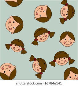 Children design over blue background vector illustration