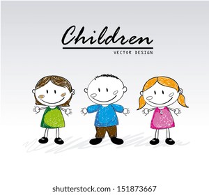 children design over white background vector illustration