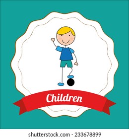  children design , vector illustration