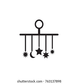 Children diapers, a toy over the crib icon. Toy element icon. Premium quality graphic design icon. Signs, outline symbols collection icon for websites, web design, mobile app on white background