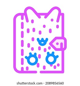 children diary color icon vector. children diary sign. isolated symbol illustration