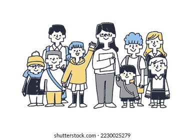 Children of different ages with equal access to education
