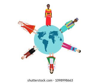 Children of different Nations on the planet