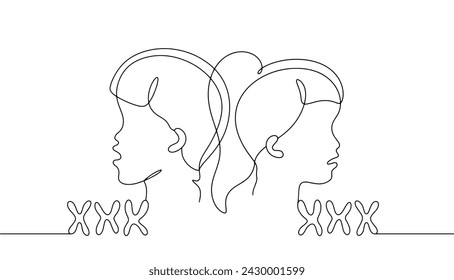 Children with Down syndrome. Genetic disease due to trisomy. World Down Syndrome Day. Vector illustration. Images produced without the use of any form of AI software at any stage. 