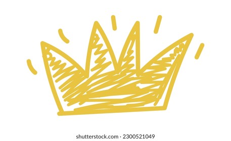 Kinder, die Kronen im Bleistift zeichnen. Vektorgrafik
