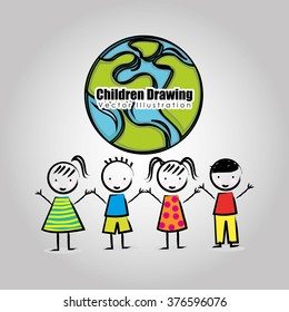 children drawing design 