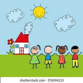 children drawing design 